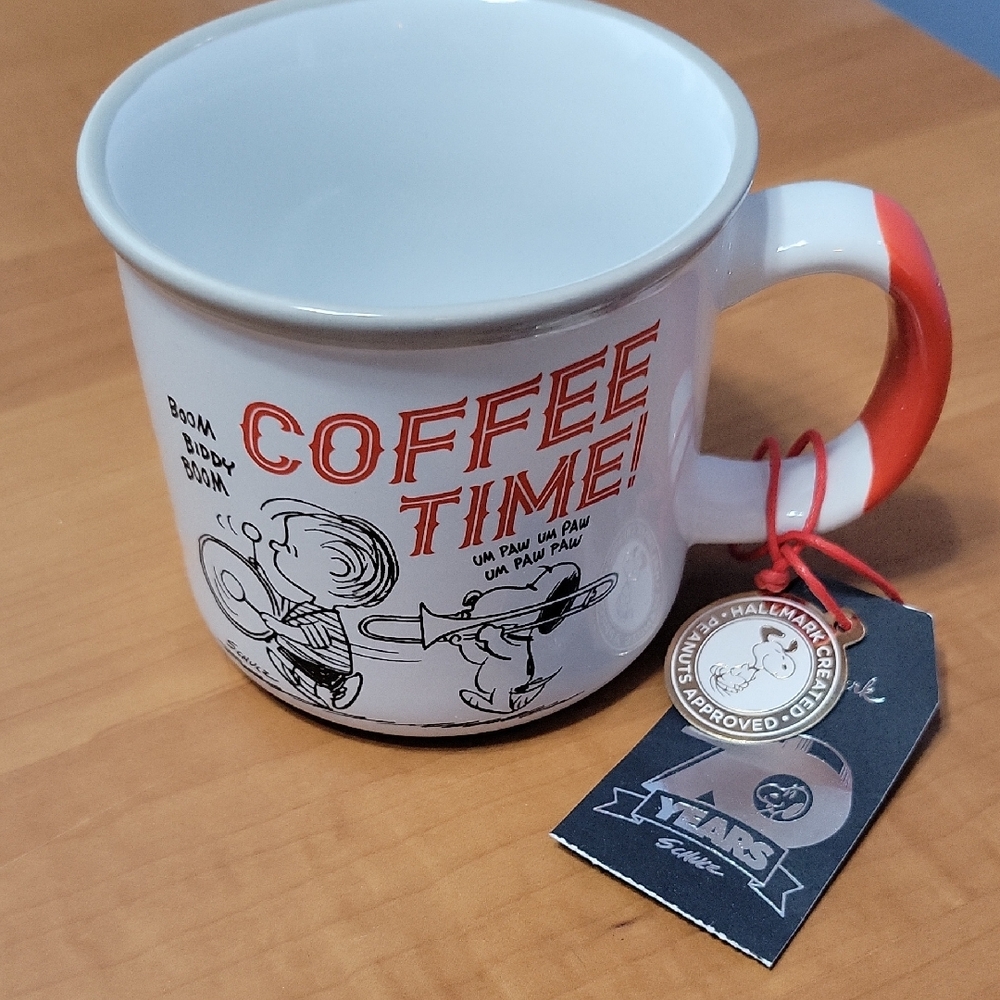 Hallmark Peanuts Coffee Time Mug - Red and White